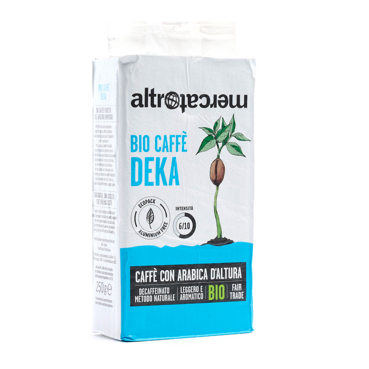  Καφές Decaff natural, 100% αράμπικα, Altomercato, 250gr 