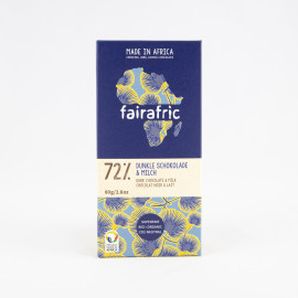 Σοκολάτα μαύρη 72% με γάλα -  Fairafric