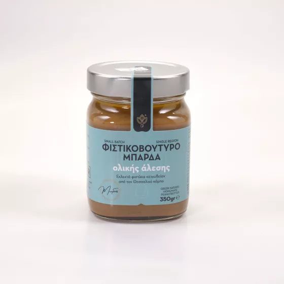 Φυστικοβούτυρο ολικής άλεσης, Θεσσαλίας, Μπάρδα 350gr Φυστικοβούτυρο ολικής άλεσης, Θεσσαλίας, Μπάρδα 350gr