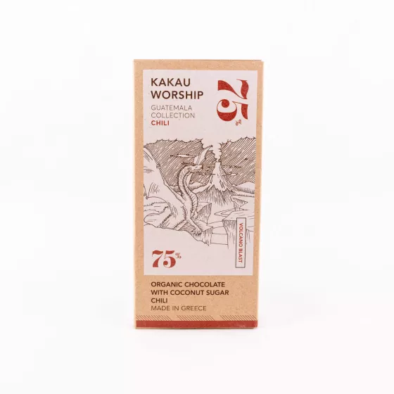 Σοκολάτα 75% ΒΙΟ, Kakau Worship 75gr